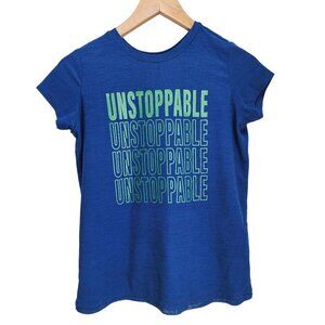 Member's Mark Active Girl Unstoppable‎ Short Sleeve Tshirt Girls Size 14/16 Blue